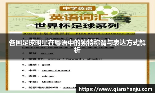各国足球明星在粤语中的独特称谓与表达方式解析